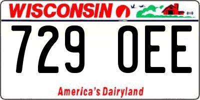 WI license plate 729OEE