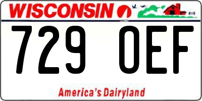 WI license plate 729OEF