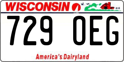 WI license plate 729OEG