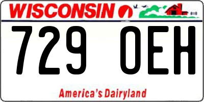WI license plate 729OEH