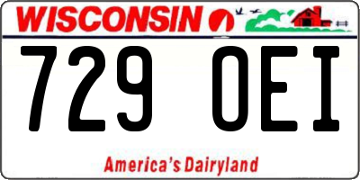 WI license plate 729OEI