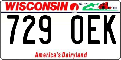 WI license plate 729OEK