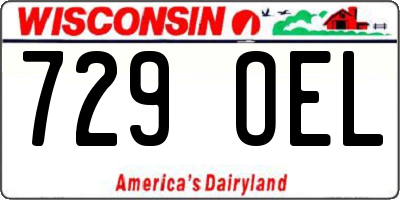 WI license plate 729OEL