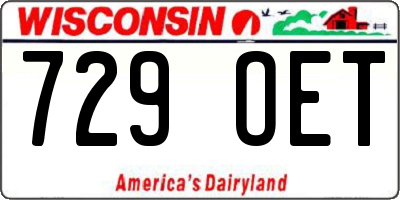 WI license plate 729OET
