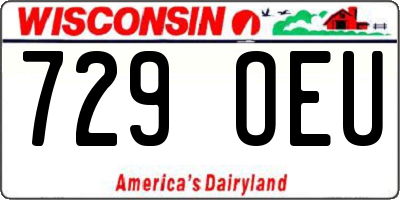 WI license plate 729OEU