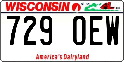 WI license plate 729OEW