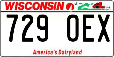 WI license plate 729OEX