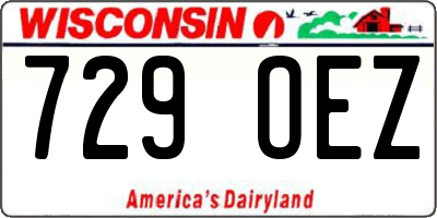 WI license plate 729OEZ