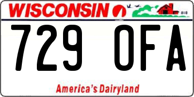 WI license plate 729OFA
