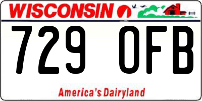 WI license plate 729OFB