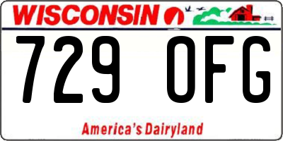 WI license plate 729OFG