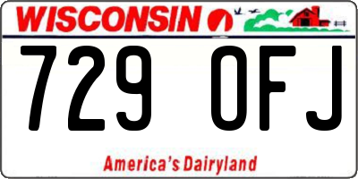WI license plate 729OFJ