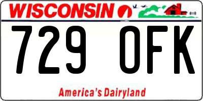 WI license plate 729OFK