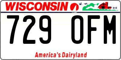 WI license plate 729OFM