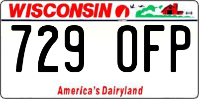 WI license plate 729OFP