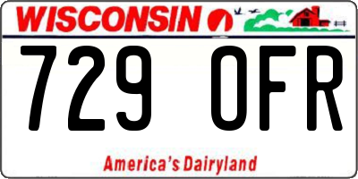 WI license plate 729OFR