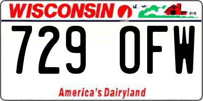 WI license plate 729OFW