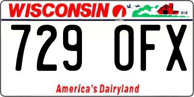 WI license plate 729OFX