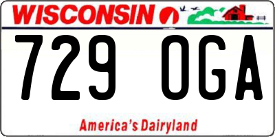 WI license plate 729OGA