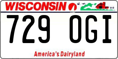 WI license plate 729OGI