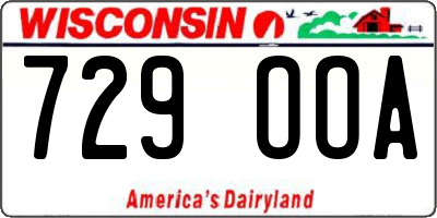 WI license plate 729OOA