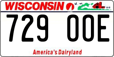WI license plate 729OOE