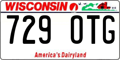 WI license plate 729OTG