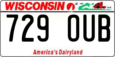 WI license plate 729OUB