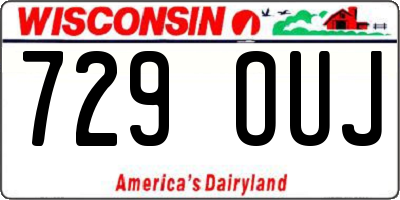 WI license plate 729OUJ