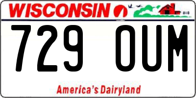 WI license plate 729OUM