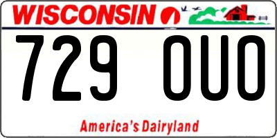 WI license plate 729OUO
