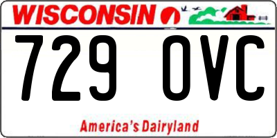 WI license plate 729OVC