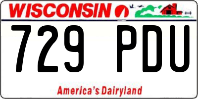 WI license plate 729PDU