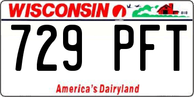 WI license plate 729PFT