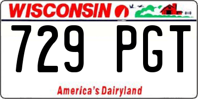 WI license plate 729PGT