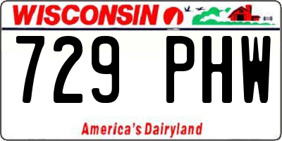 WI license plate 729PHW