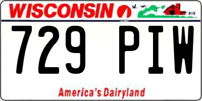 WI license plate 729PIW