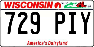WI license plate 729PIY