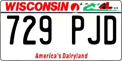 WI license plate 729PJD