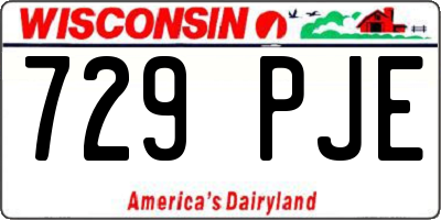 WI license plate 729PJE