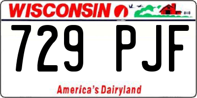 WI license plate 729PJF