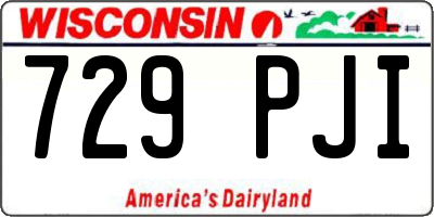 WI license plate 729PJI