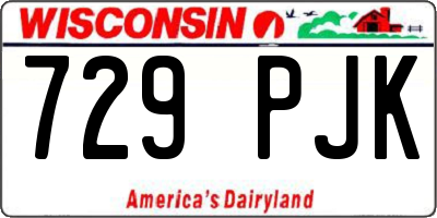 WI license plate 729PJK