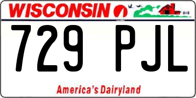 WI license plate 729PJL