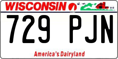WI license plate 729PJN