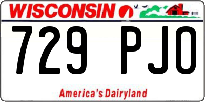 WI license plate 729PJO