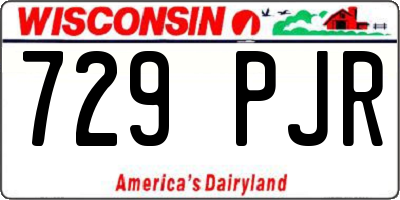 WI license plate 729PJR
