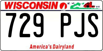 WI license plate 729PJS