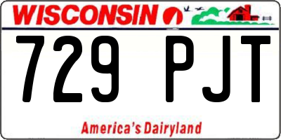 WI license plate 729PJT