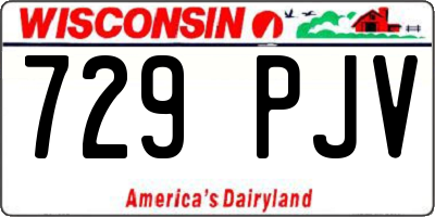 WI license plate 729PJV